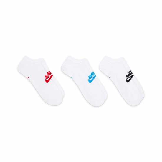 Nike Sportswear Everyday Essential No-Show Socks 3 Pairs Бял/Многоцветно Мъжки чорапи