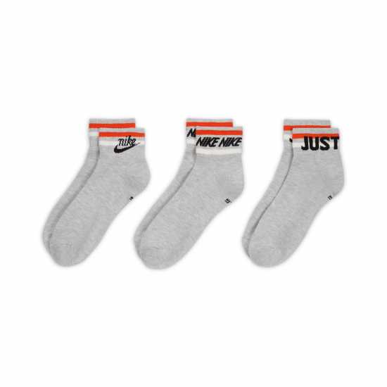 Nike Everyday Essential Ankle Socks 3 Pairs Grey Мъжки чорапи