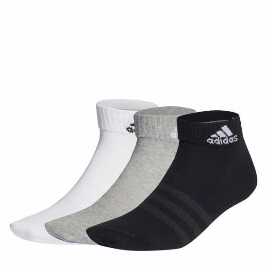 Мъжки чорапи Adidas Thin And Light Ankle Socks 3 Pairs Сиво/Бяло/Черно Adidas Thin And Light Ankle Socks 3 Pairs Сиво/Бяло/Черно Мъжки чорапи