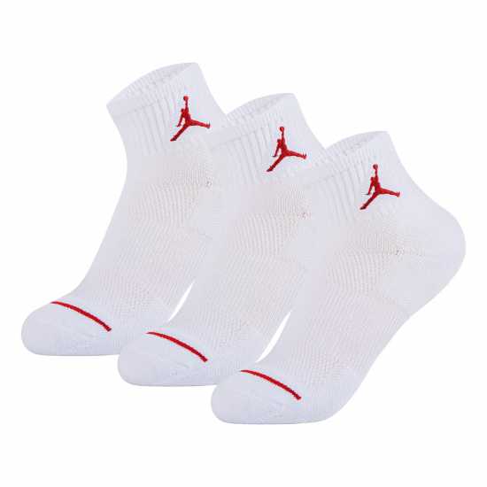 Air Jordan Jumpman Quarter Sock Childs White Детски чорапи