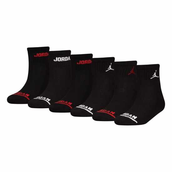 Детски чорапи Air Jordan 6Pk Ankle Sock Juniors Air Jordan 6Pk Ankle Sock Juniors Детски чорапи