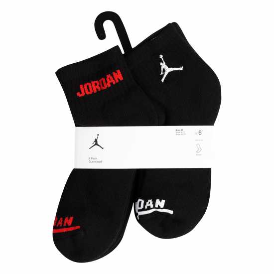 Детски чорапи Air Jordan 6Pk Ankle Sock Juniors Air Jordan 6Pk Ankle Sock Juniors Детски чорапи