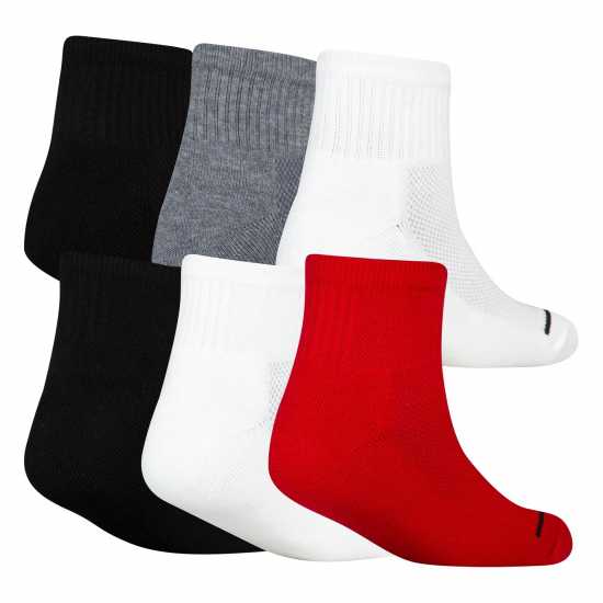 Air Jordan 6Pk Ankle Sock Juniors Тренировъчен червен Детски чорапи