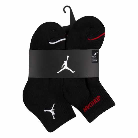 Air Jordan 6Pk Ankle Sock Juniors Тренировъчен червен Детски чорапи