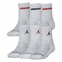 Air Jordan Legend Crew 6Pk Sock Juniors Бяло Детски чорапи