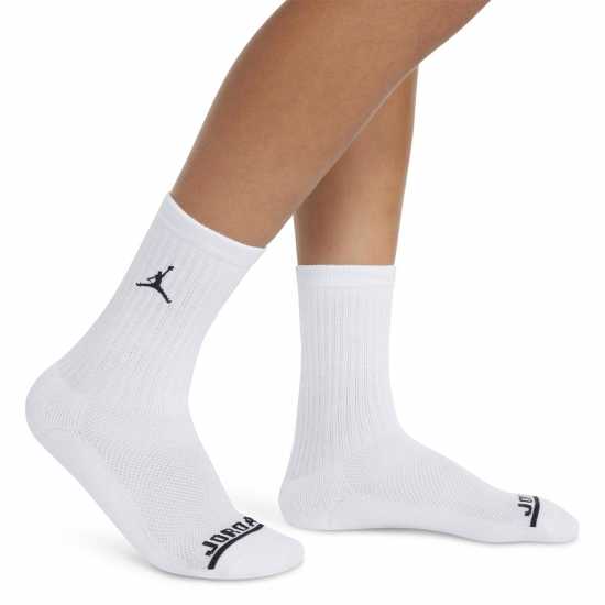 Air Jordan Legend Crew 6Pk Sock Juniors Бяло Детски чорапи