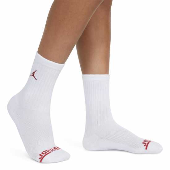 Air Jordan Legend Crew 6Pk Sock Juniors Бяло Детски чорапи