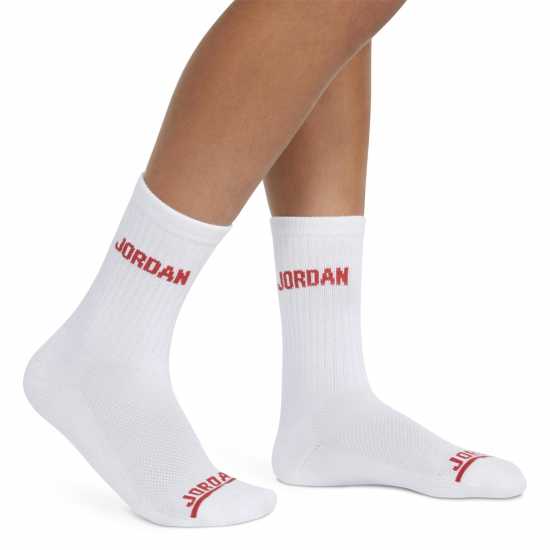 Air Jordan Legend Crew 6Pk Sock Juniors Бяло Детски чорапи