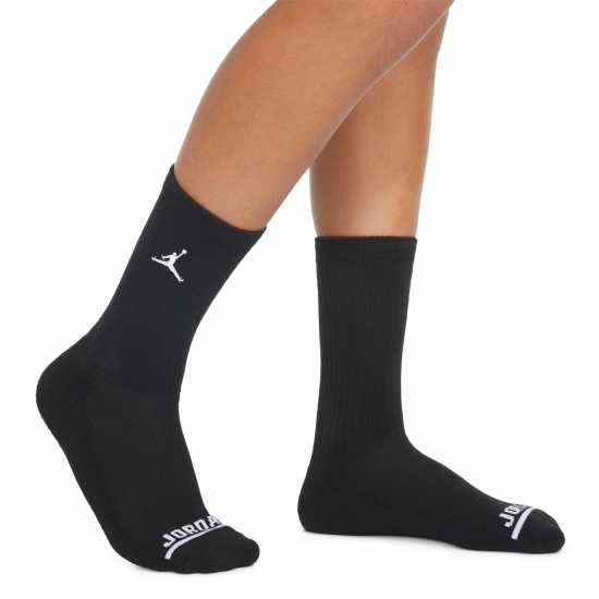 Детски чорапи Air Jordan Legend Crew 6Pk Sock Juniors Черно Air Jordan Legend Crew 6Pk Sock Juniors Черно Детски чорапи