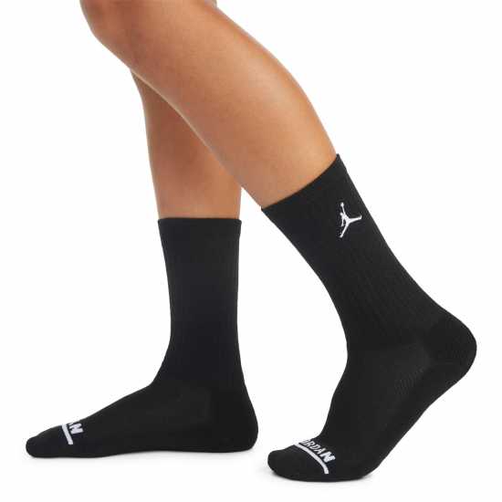 Детски чорапи Air Jordan Legend Crew 6Pk Sock Juniors Черно Air Jordan Legend Crew 6Pk Sock Juniors Черно Детски чорапи