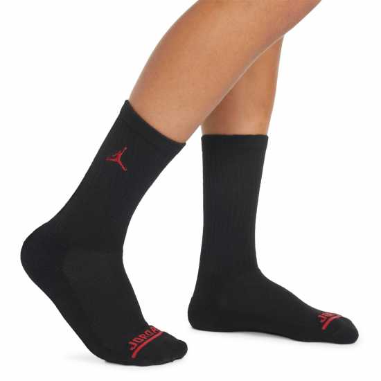 Детски чорапи Air Jordan Legend Crew 6Pk Sock Juniors Черно Air Jordan Legend Crew 6Pk Sock Juniors Черно Детски чорапи