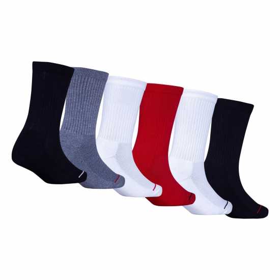Air Jordan Legend Crew 6Pk Sock Juniors Red/Black/White Детски чорапи