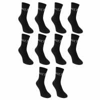 Everlast Мъжки Чорапи 10 Pack Crew Socks Mens Black Мъжки чорапи