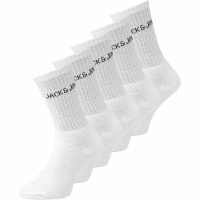 Jack And Jones Regen 5-Pack Socks Childens Бяло Детски чорапи