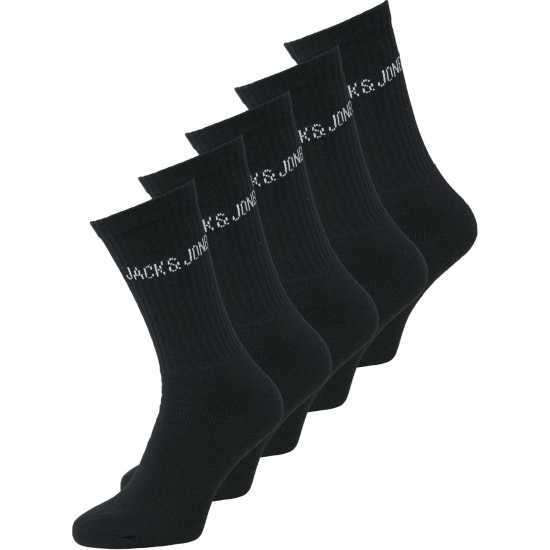 Jack And Jones Regen 5-Pack Socks Childens Черно Детски чорапи