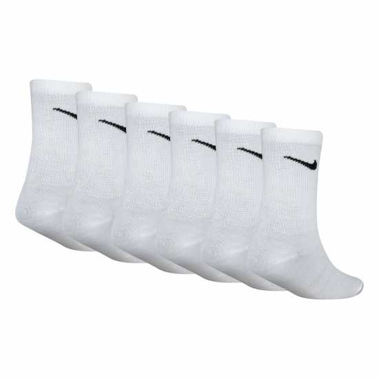 Nike 6 Pack Of Crew Socks Infants Бяло Детски чорапи