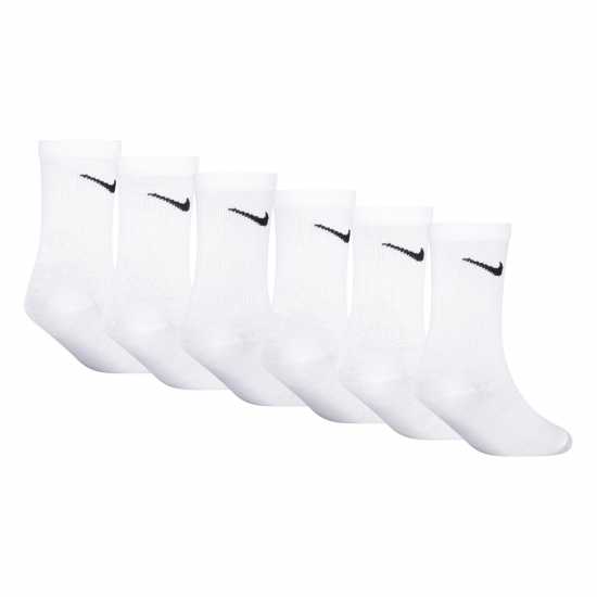 Nike 6 Pack Of Crew Socks Infants Бяло Детски чорапи