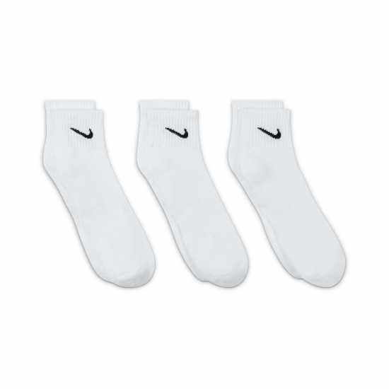 Мъжки чорапи Nike 3Бр. Три Четвърти Чорапи Three Pack Quarter Socks Mens Бяло/Черно Nike 3Бр. Три Четвърти Чорапи Three Pack Quarter Socks Mens Бяло/Черно Мъжки чорапи
