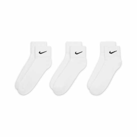 Мъжки чорапи Nike 3Бр. Три Четвърти Чорапи Three Pack Quarter Socks Mens Бяло/Черно Nike 3Бр. Три Четвърти Чорапи Three Pack Quarter Socks Mens Бяло/Черно Мъжки чорапи
