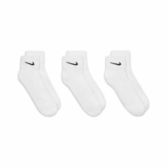 Мъжки чорапи Nike 3Бр. Три Четвърти Чорапи Three Pack Quarter Socks Mens Бяло/Черно Nike 3Бр. Три Четвърти Чорапи Three Pack Quarter Socks Mens Бяло/Черно Мъжки чорапи