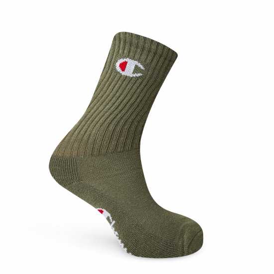 Champion 3 Pack Logo Socks Green Мъжки чорапи