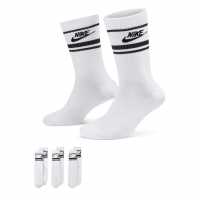 Nike Sportswear Everyday Essential Crew Socks (3 Pairs) White Мъжки чорапи