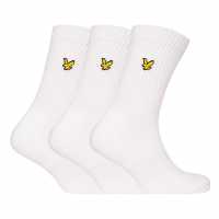 Lyle And Scott Lyle 3P Tubular Sck  Sn63 Bright White 
