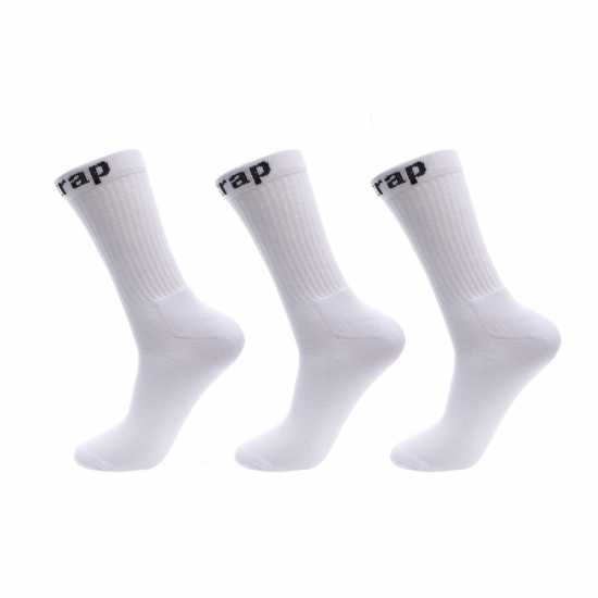 Firetrap Pack Crew Socks White Мъжки чорапи