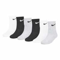 Nike 6 Pack Of Crew Socks Childrens Смесено Детски чорапи