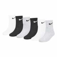 Nike 6 Pack Of Crew Socks Childrens Mixed Детски чорапи