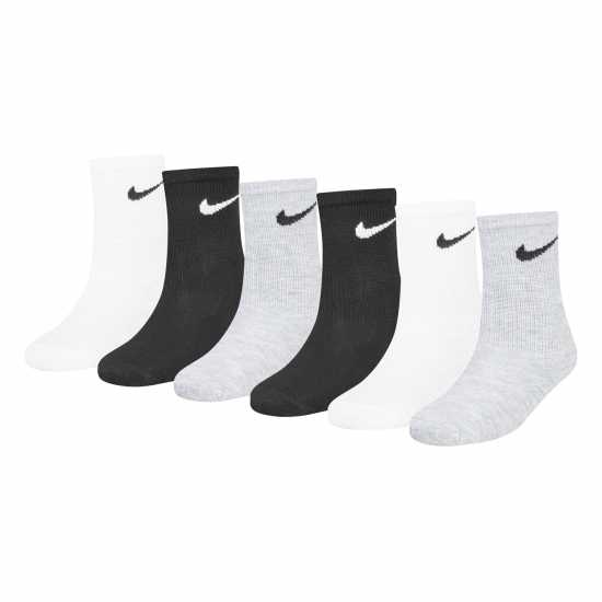 Nike 6 Pack Of Crew Socks Childrens Смесено Детски чорапи