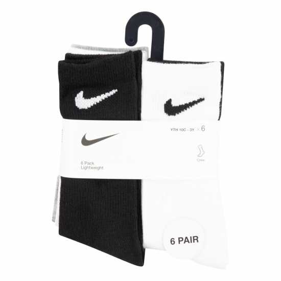 Nike 6 Pack Of Crew Socks Childrens Смесено Детски чорапи