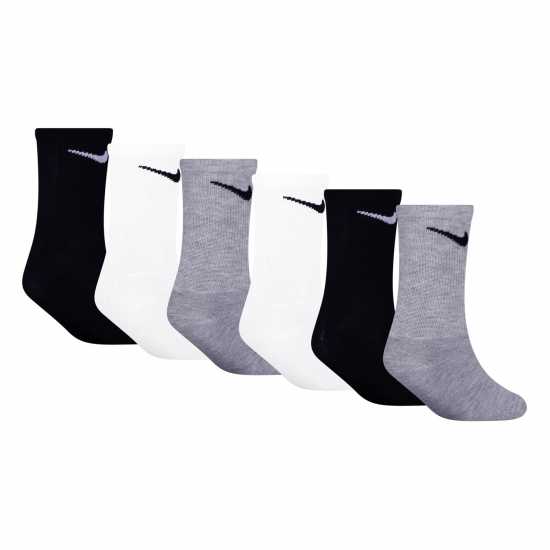 Nike 6 Pack Of Crew Socks Childrens Смесено Детски чорапи