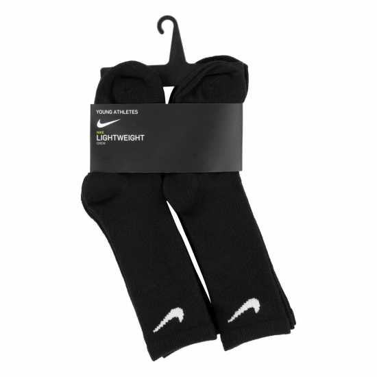 Nike 6 Pack Of Crew Socks Childrens Black Детски чорапи