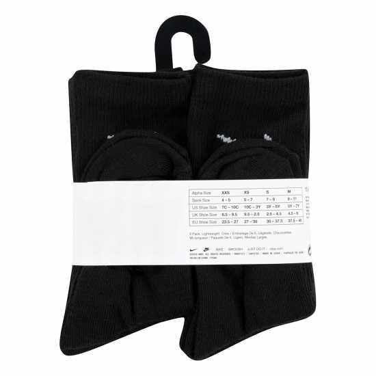 Nike 6 Pack Of Crew Socks Childrens Черно Детски чорапи