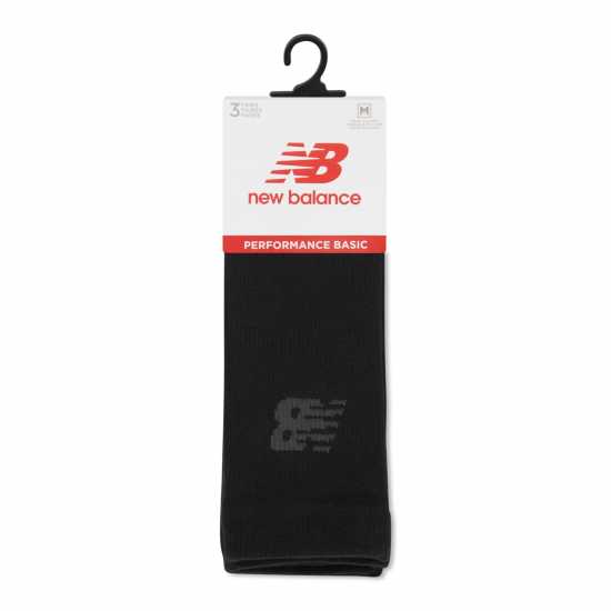 Мъжки чорапи New Balance Crew Socks 3 Pack Черно New Balance Crew Socks 3 Pack Черно Мъжки чорапи