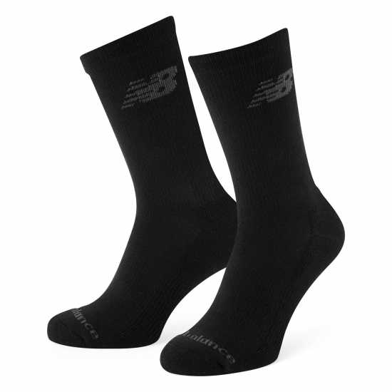 Мъжки чорапи New Balance Crew Socks 3 Pack Черно New Balance Crew Socks 3 Pack Черно Мъжки чорапи