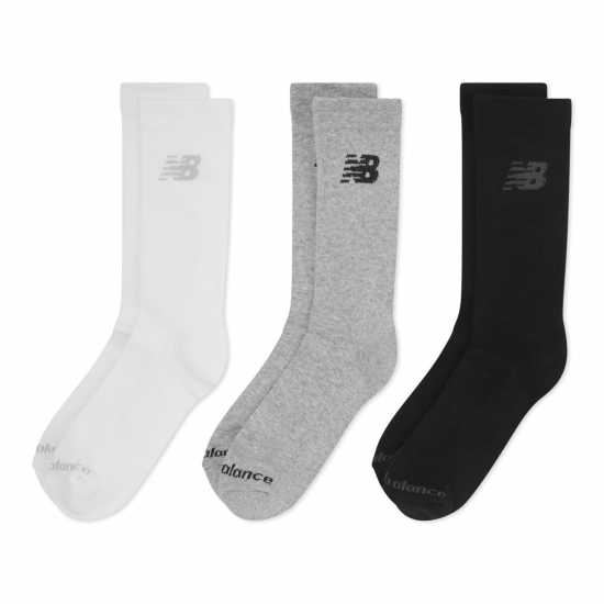 Мъжки чорапи New Balance Crew Socks 3 Pack Бяло Многоцветно New Balance Crew Socks 3 Pack Бяло Многоцветно Мъжки чорапи