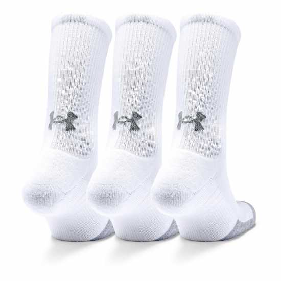 Under Armour Heatgear Crew Socks 3 Pack White Мъжки чорапи