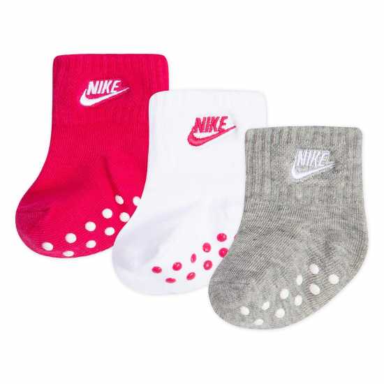 Nike Grippy Sock 3Pk Baby Rush pink Детски чорапи
