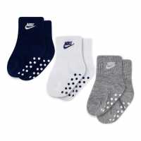 Nike Grippy Sock 3Pk Baby Blue Void Детски чорапи