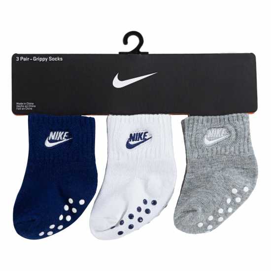Nike Grippy Sock 3Pk Baby Blue Void Детски чорапи