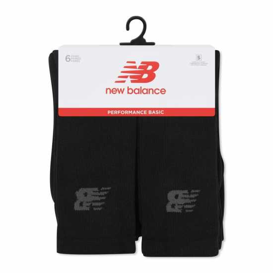New Balance 6 Pack Crew Socks Black Мъжки чорапи