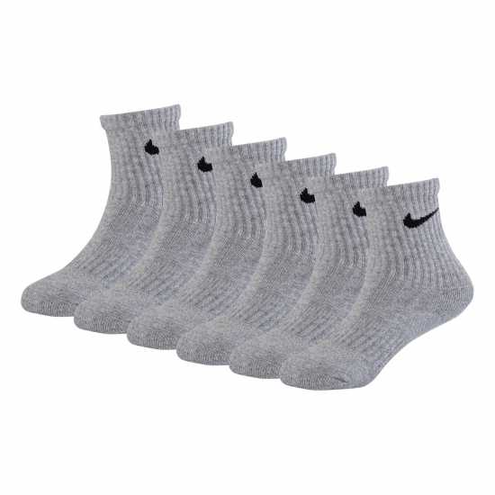 Детски чорапи Nike 6Pk Df Crew Sock Infants Сива Хизър Nike 6Pk Df Crew Sock Infants Сива Хизър Детски чорапи