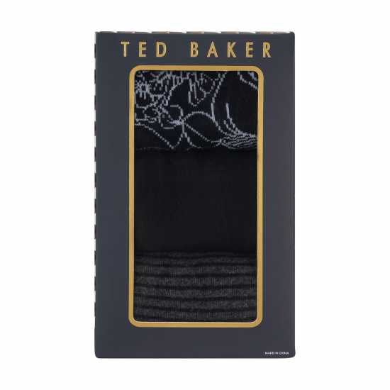 Ted Baker Men's Formal Crew Socks Blk Flr Mix 