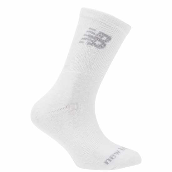 New Balance Kids 3 Pack Of Crew Socks White Детски чорапи