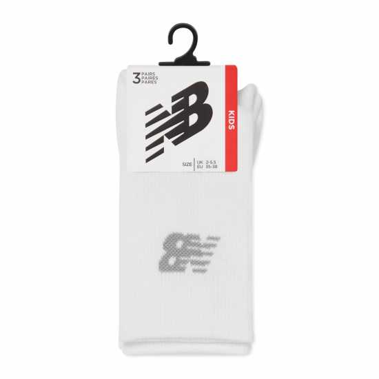 New Balance Kids 3 Pack Of Crew Socks Бяло 