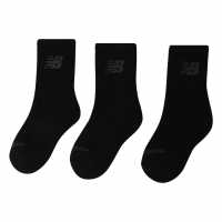 New Balance Kids 3 Pack Of Crew Socks Черно Детски чорапи