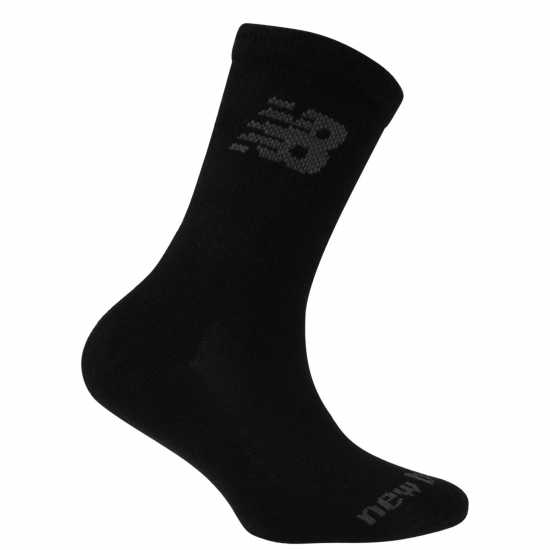 New Balance Kids 3 Pack Of Crew Socks Black Детски чорапи