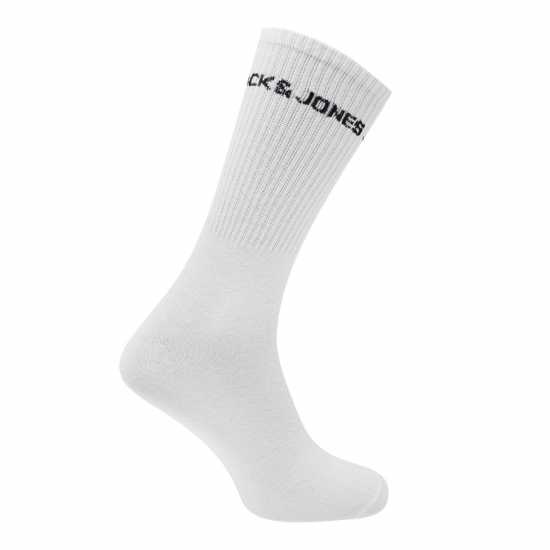 Jack And Jones Mens 5 Pack Crew Socks White - Мъжки чорапи